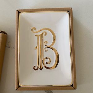 Mud Pie Gold trinket tray “B”